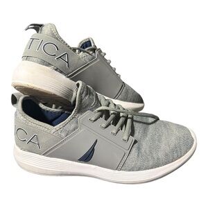 Nautica Kappil Women’s Tennis Shoes Running Walking Gym Gray Low Top Shoe 9.5